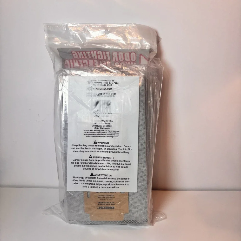 Oreck Type CC Hypo-Allergenic Charcoal Vacuum Bags CCPK8 8 Pack Bag Dock